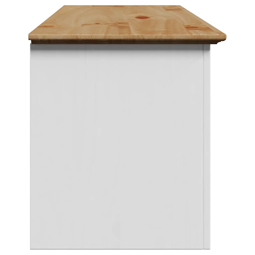 Vidaxl Hallway Bench, Bodo, White-Brown, 114X40X45 Cm