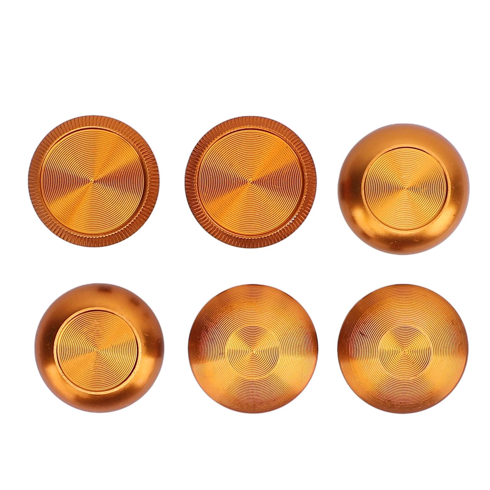 

6 шт. металлические аналоговые ручки стики для большого пальца для контроллера Edge алюминиевый сплав металлический игровой джойстик золотой