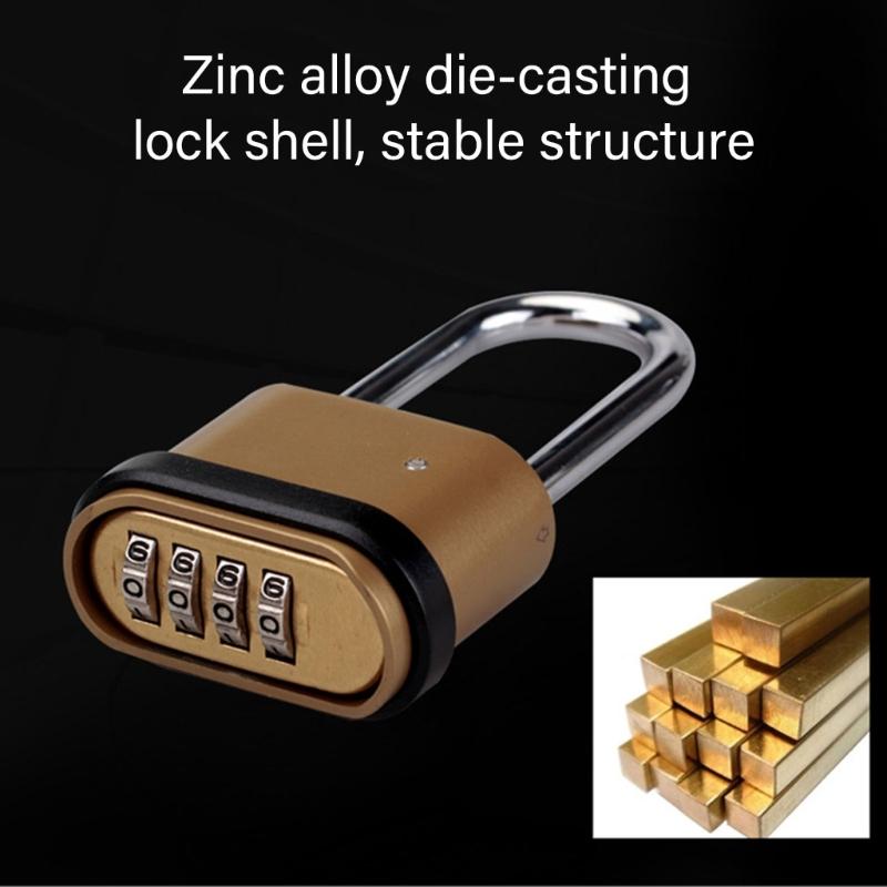 High Security Dials Sturdy Alloy Combination Lock Cut Resistant Strength for Home Accessory Storage Solution Backpacks