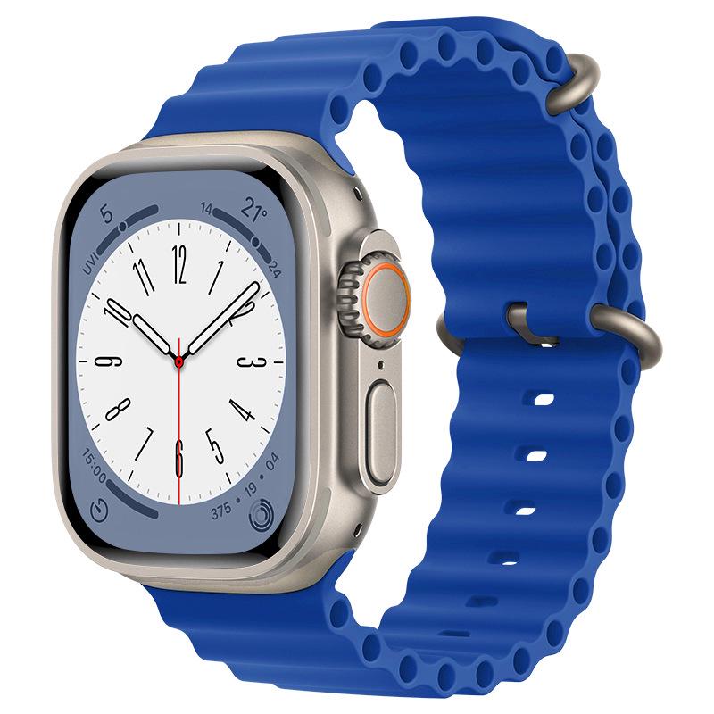 Ремешок из двухцветного силикона Apple Marine для часов 8/7/SE/Ultra Sports