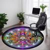 1pc Mandala Art Chair Carpet for Office Non Slip, Machine Washable Rug for Office, Room Holiday Decor for Christmas, Birthday Polyester