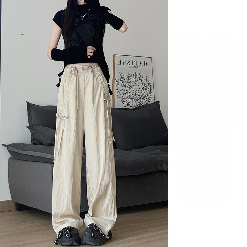 

Дизайнерские рабочие брюки с бантом для женщин, универсальные широкие брюки, летние цветные брюки, спортивные повседневные брюки 2XL