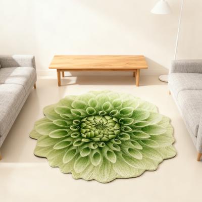 3D Flower Plush Floor Mat Washable Non-slip Area Rug Absorbent Quick Dry Living Room Bedroom Bathroom Kitchen Decoration Carpet