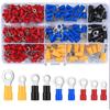 200-Piece Cold Crimp Terminal Kit with Copper Insulating Ring and Wire Crimper Box