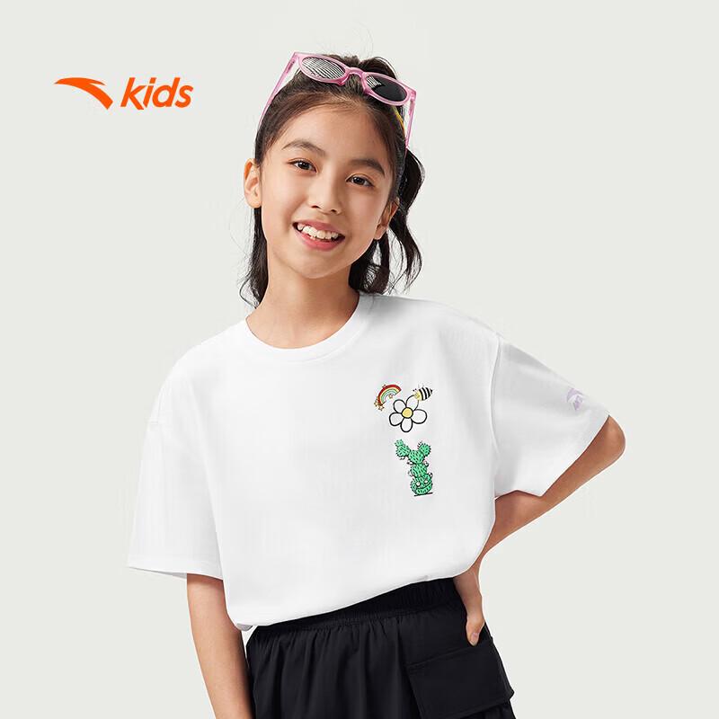 

Летняя футболка с принтом для девочек Anta Kids, с коротким рукавом 150