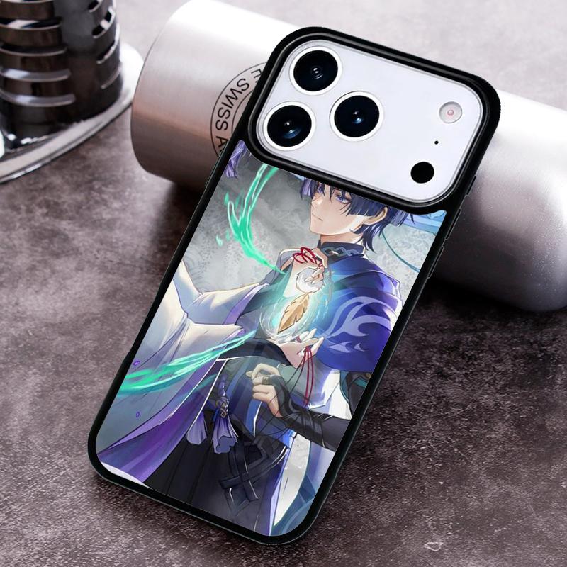 Genshin Impact Scaramouche Phone Case for iPhone 17 16 15 Pro Max Air 14 13 12 11 Plus Shockproof Cover