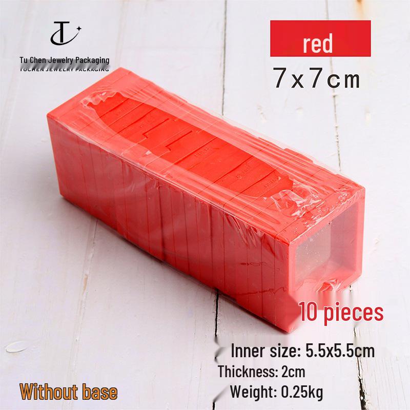 Red Jewelry Display and Storage Box for Earrings and Pendants