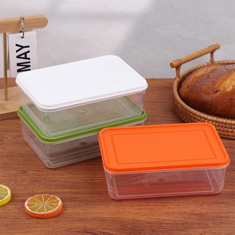 1/3 Stück Transparente Lebensmittel-Frucht-Aufbewahrungsbox mit Deckeln Tragbarer Kühlschrank-Gefrierschrank-Organizer Portioniert Fleisch Zwiebel Ingwer Knusperbox