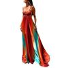 2025 Spaghetti Strap Gradient Island Style Beach Dress
