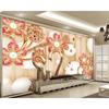 3d Wallpaper Jewelry Diamond Swan Wall Mural House Living Room Background Wallpaper Decor Mural