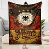 German Football Crest Artwork Personalized Text Blanket Gift Personalized Blanket Comfortable Suitable for Livingroom Sofa Living Room Home Decor