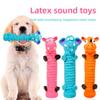 Pet Latex Toys - Standing and Circling Rope Elephant, Hippopotamus Animal-shaped, Durable and Chew-resistant Latex, Making Noise Dog Toys