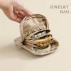 Solid Color Jewelry Bag Multi Layer Zipper Storage Bag Minimalist Jewellery Case
