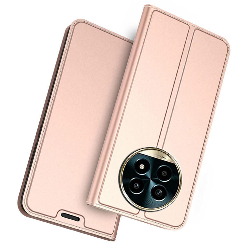 

For Realme 13 Pro 5G (Global)/13 Pro+ 5G (Global) Case PU Leather Phone Cover with Card Holder Stand Magnetic Closure Rose Gold