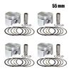 AHL 4 Sets Motorcycle 55 55.25 55.50 55.75 56 Mm Piston Rings Kit For Honda CB400 CB-1 VTEC CB400SF NC31 CBR400 CBR23 VFR400 VFR