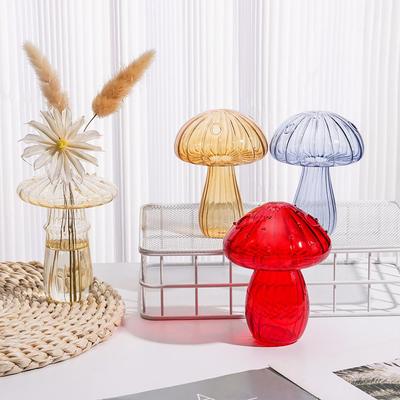 New Mushroom Glass Vase Aromatherapy Bottle Creative Home Hydroponic Flower Table Simple Decoration