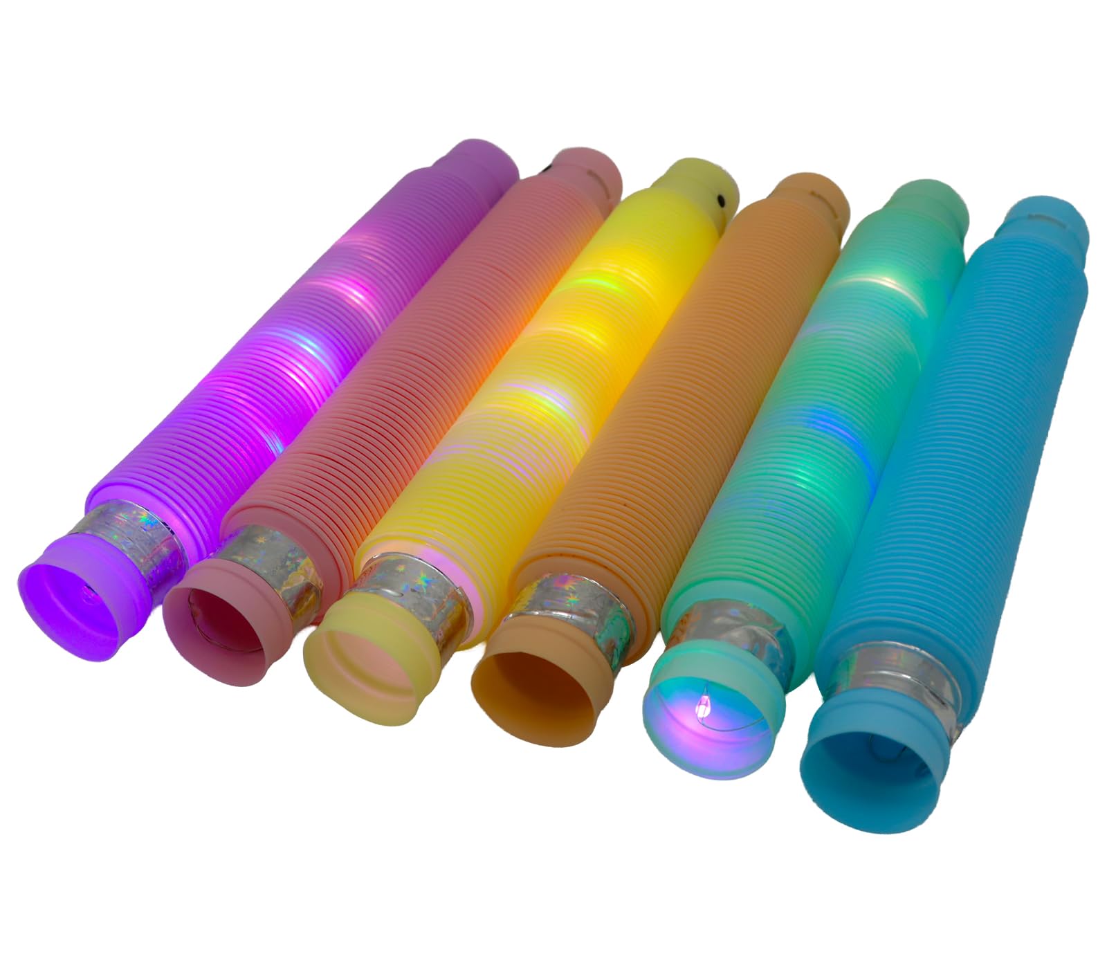 

Tatsuya Flash Pop Tubes разных цветов x Требуется 3 батарейки-таблетки LR44 для красивого мигания Идеально для Новой улицы и (Сет 12) (6 2)