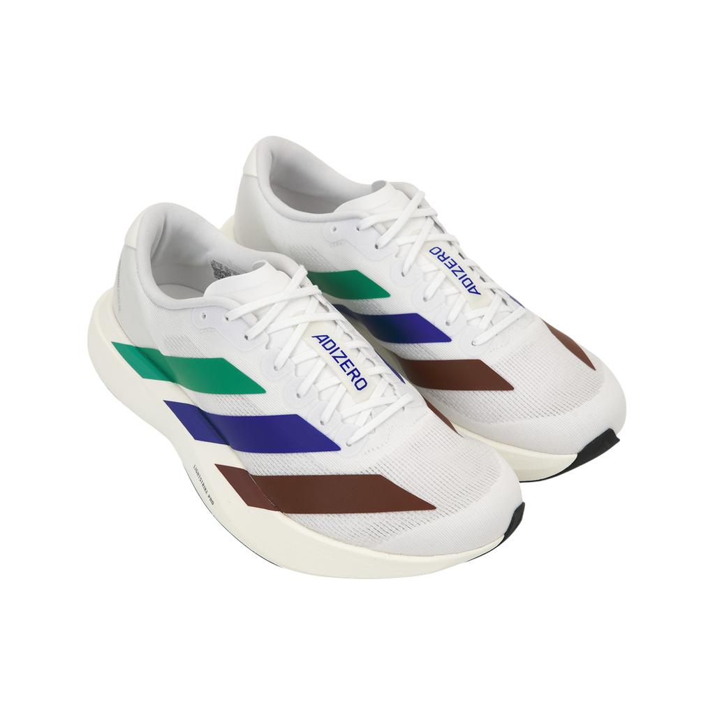 Pharrell x adidas Adizero Evo SL Weiß Unisex Sneaker Schuhe-Weiß Halb-Court-Grün Halb-Glänzend-Blau KI3393