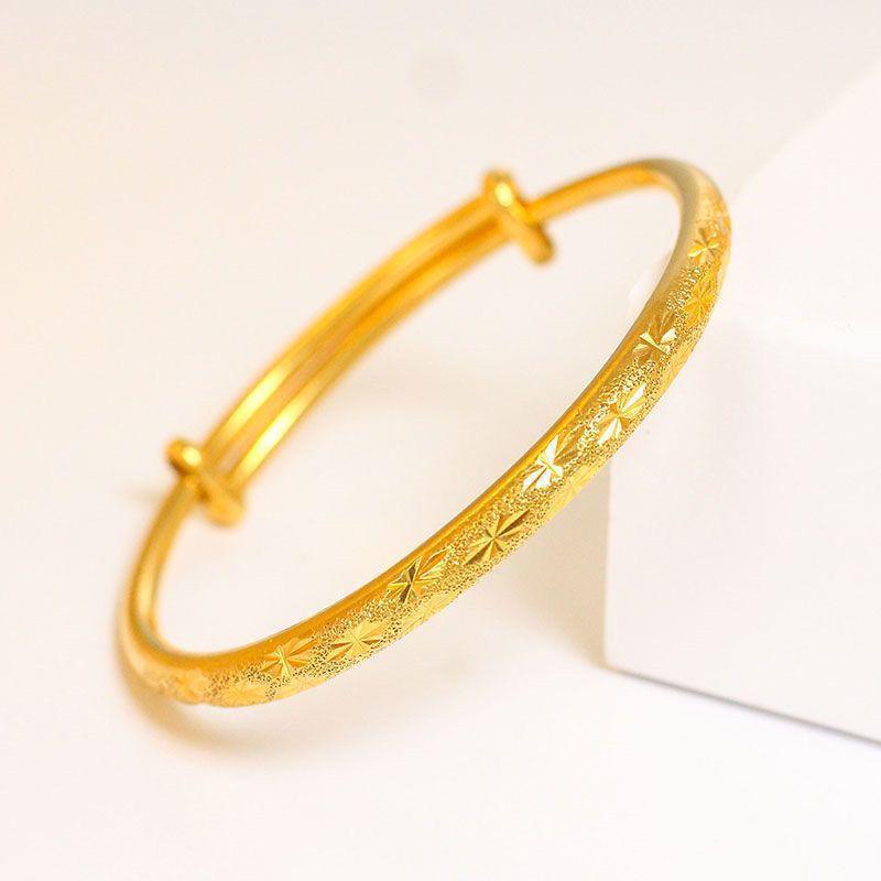 Elegant Vietnamese Sand Gold Bracelet - Push-Pull Style Gift for Mom or Girlfriend's Birthday