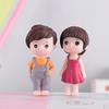 1 Pair Adorable Lovers Couples Ornament Micro Dollhouse Decor
