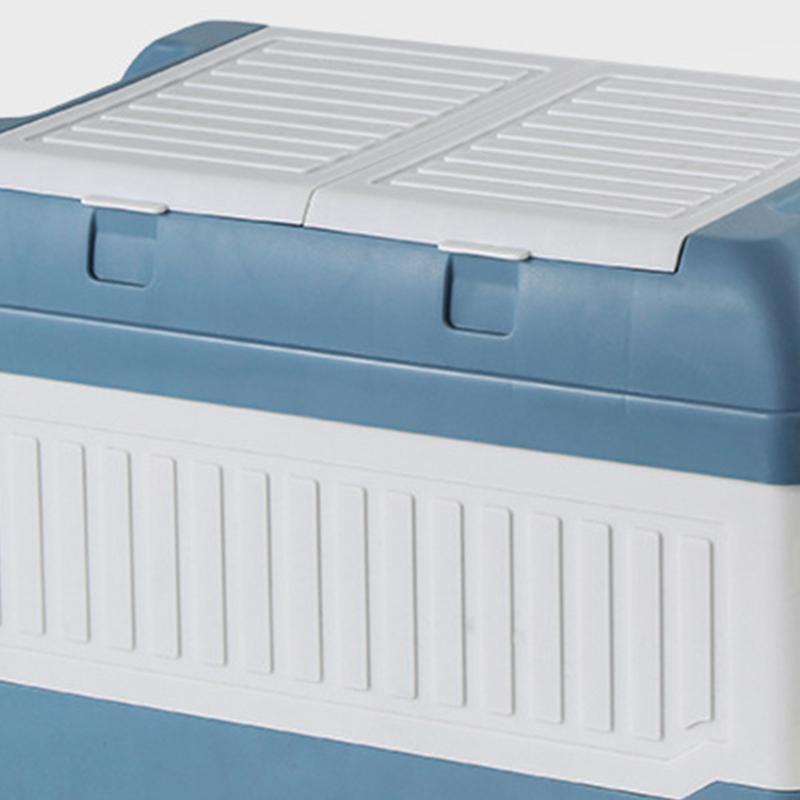 Car Trunk Storage Box 2 Lids Collapsible Multi Compartment Plastic Car Storage Organizer with