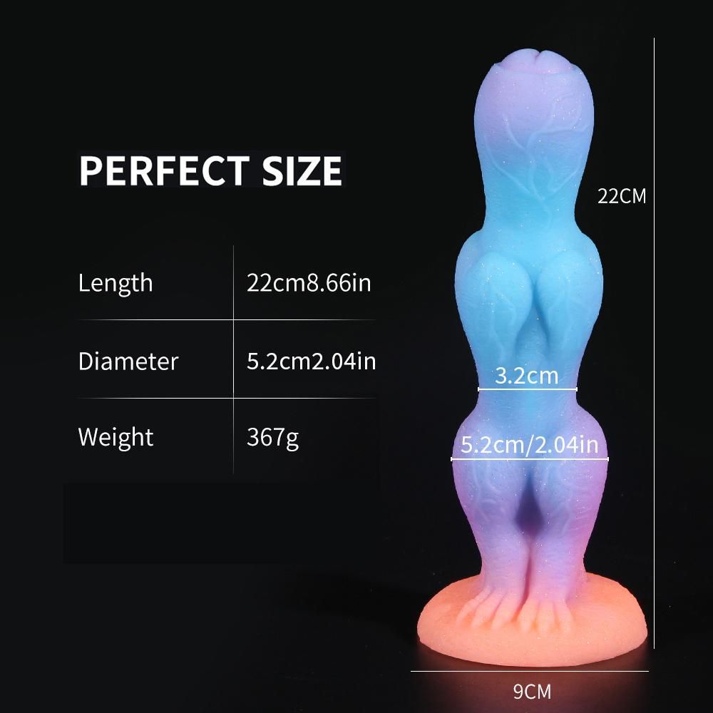 Neue Leuchtende Dildo Anal Sex Spielzeug für Frauen Männer Bunte Leuchtende Dildo Penis Riesige Drachen Monster Dildo Butt Plug Spielzeug für Erwachsene