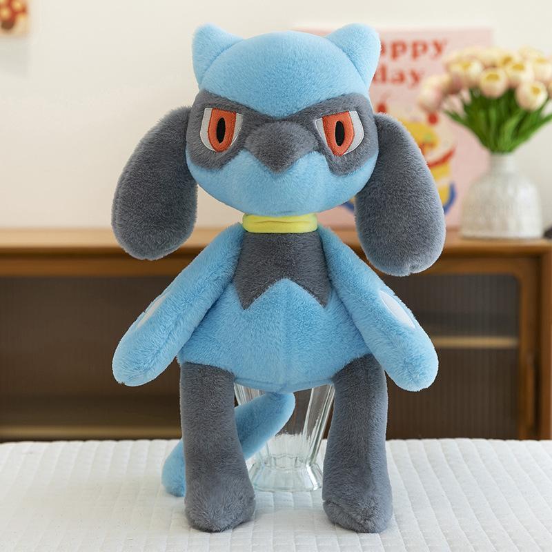 40cm Anime  Peluche Toy Lucario Shiny Plush Doll Cute Mega Riolu Animal Stuffed Plush Doll Valentine's Day Gift