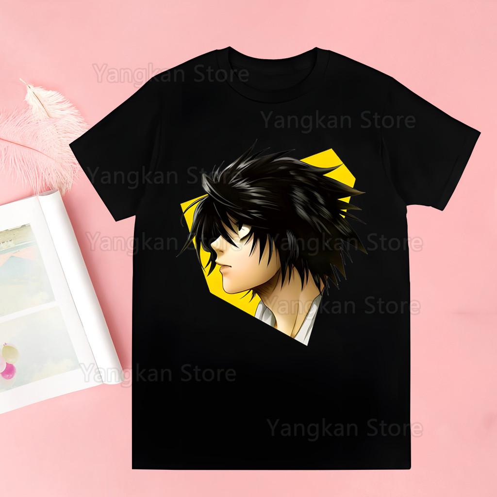 Kira Ryuk Death Note T Shirt Casual Funny Tshirts Kawaii Tees Top Hipster Female Harajuku Short Sleeves Shirts Woman Clothes