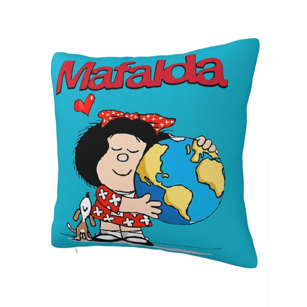Mafalda Pillowcase Printing Polyester Cushion Cover Decorative Pillow Case Cover Home 40X40Cm