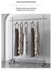 Adjustable Clothing Display Rack with Wheels – Stainless Steel, for Women's and Children's Apparel.