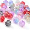 8mm/10mm Cracked Patterned Beads Irregular Color Acrylic Beads For DIY Jewelry Making