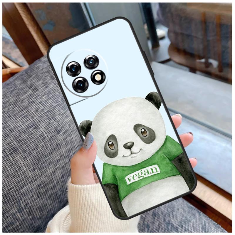 Vegan Pattern Case For OnePlus 13 15 13R 13T 12 12R 11 9 10 Pro 10T 8T Nord 5 CE 2 3 4 Lite N20 N30 Coque