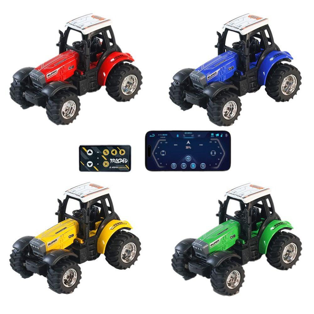 Remote Control Car Engineering Vehicle 2.4G Transport Truck 1:64 Alloy Farm Tractor  Desktop Toy