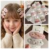 Oval Fabric Embroidery Hair Clip 2Pcs/set Children's Hair Accessories  Princess