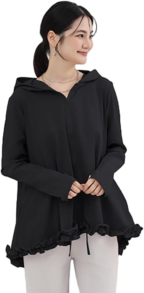 

Женский рашгард с длинным рукавом Sujpjheed, Защита от УФ-лучей, Большие размеры, Защита от солнца, Амфибийный, Черный, Размер L