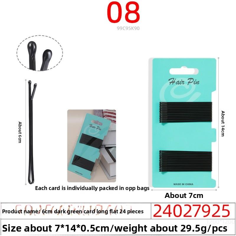 Round-headed Small Black Clip Makeup Small Steel Clip Wave Clip Updo UpdoStraight Clip Black Hair Beauty Clip