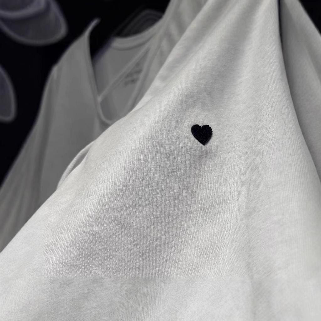 European Plus Size U-Neck Ruched Short-Sleeve Cotton T-Shirt for Summer 2025