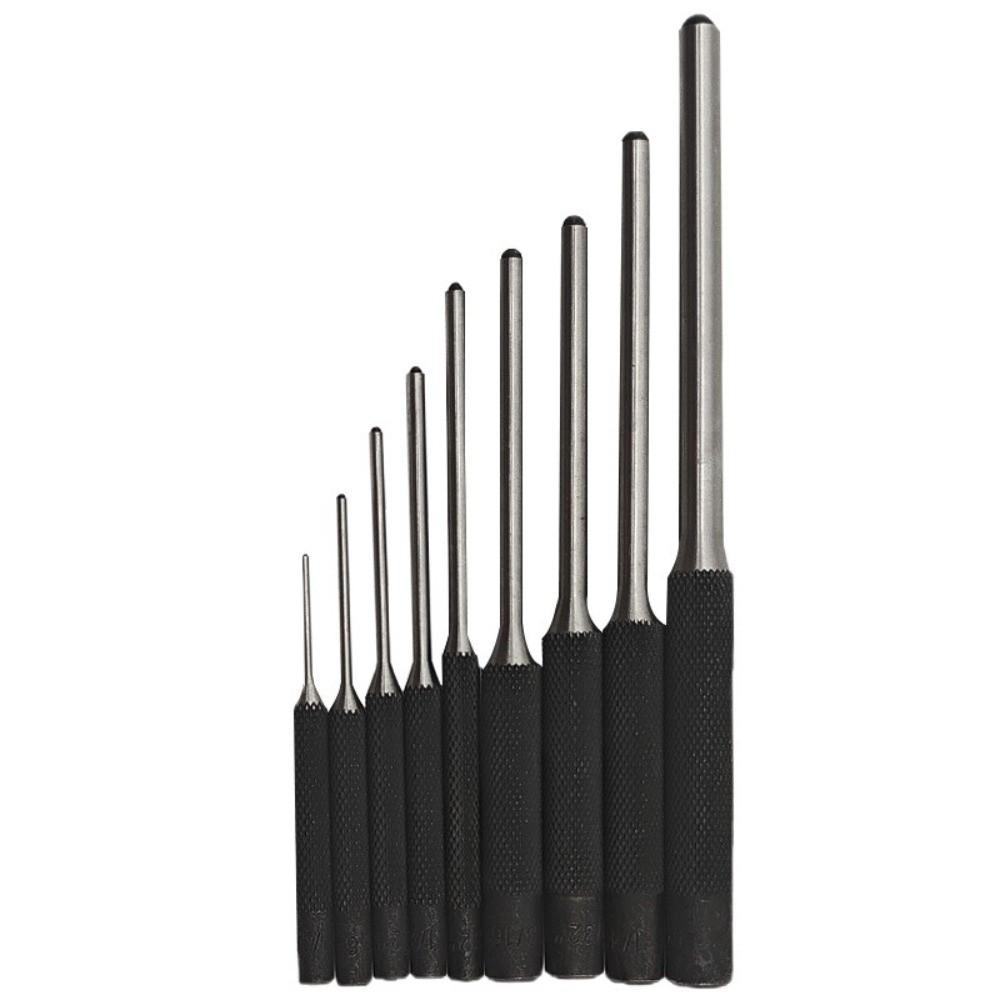 9Pcs High Hardness Steel Roll Pin Punch Set Carrying Case Professional Grade Hollow End Punch Hand Tool Pin Removing Tool