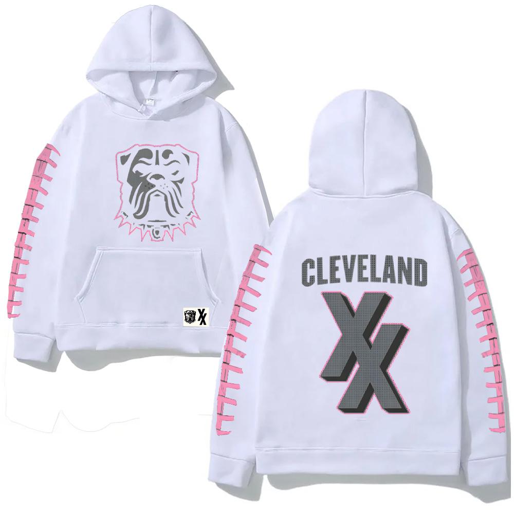 Felpa con cappuccio a maniche lunghe Mgk X Cleveland Browns per Autunno/Inverno Nuove Felpe Grunge Abbigliamento a maniche lunghe Felpe con cappuccio