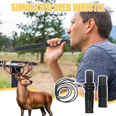 1PC Hunting Deer Call Outdoor Hunting Doe Fawn Call with Lanyard Realistic Vocalizations Hunters Lures for Open Field Stalking