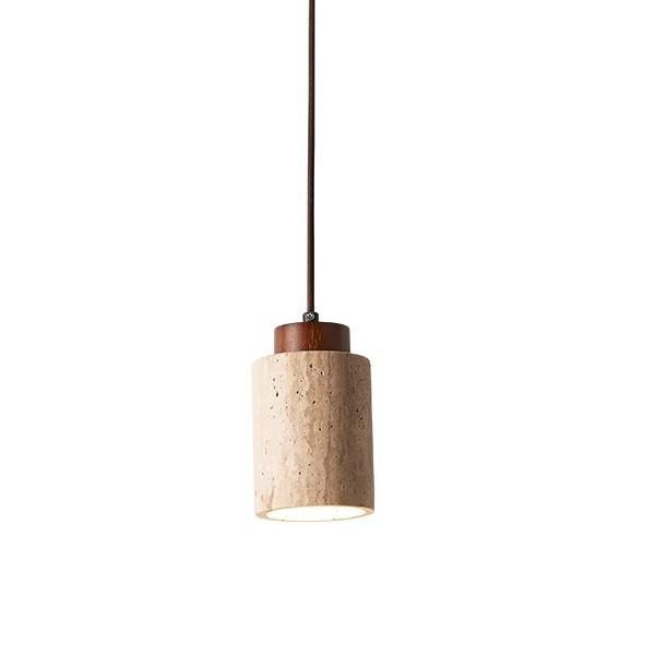 Wabi-Sabi Yellow Stone Pendant Lamp for Bedroom or Bar Counter