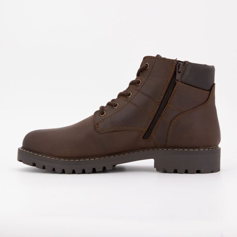 Bottines marron foncé à lacets noires semelle noire Homme DOCKERS BY GERLI