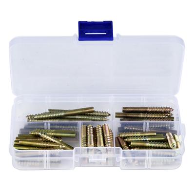 80 Stück M5 Dübelschraube Holzbearbeitung Möbelverbinder Doppelseitige Schraube Aufhängerbolzen