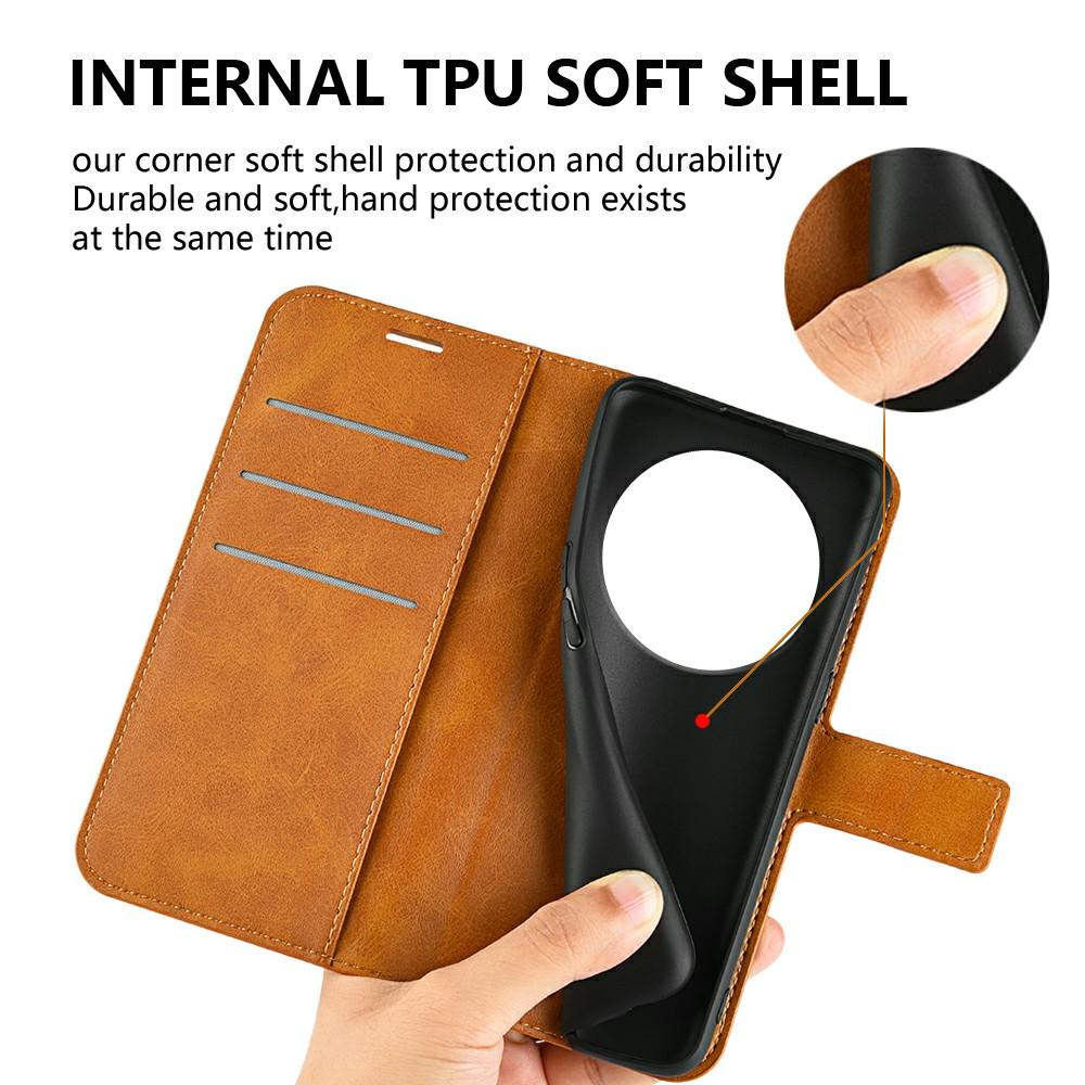 Für Xiaomi Poco C75 4G/Redmi 14R 5G/14C 4G Ständer Hülle Kratzfest Kalbsleder Textur Leder Handyhülle