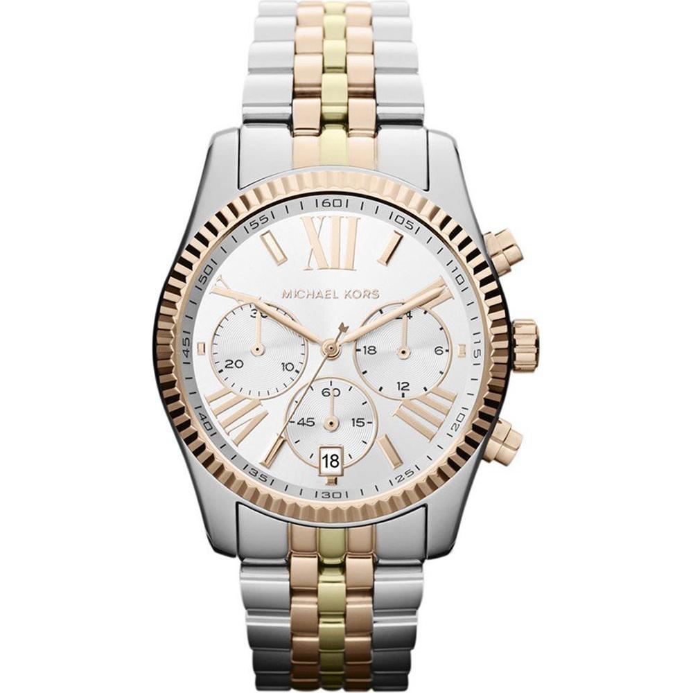 Michael Kors MK5735 Women's Watch Silver Strap White Dial 38mm + Box
