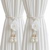 2Pcs Minimalist Floral Curtain Tiebacks Modern Curtain Holdbacks  Hanging Ornament