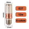 E27 Led Colorful Corn Bulb Lampada Ac220v Light 12w No Flash 2835 SMD 270/beam Super High-power Christmas Party Night Decorative
