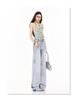 Women's Retro Sky Blue High-Waist Jeans, 2026 Spring/Summer Collection - Loose, Slimming, Floor-Length, Straight-Leg Versatile Pants