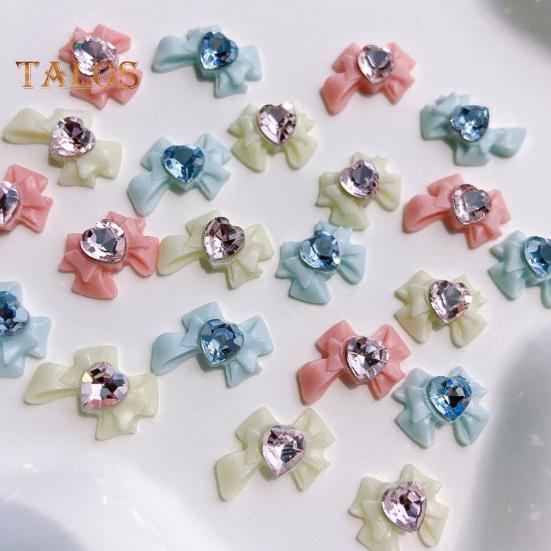 10Pcs Bow Nail Charms Dragon Heart Resin 3D Eco-friendly Nail Art Accessories for Beautiful And Charming Nails