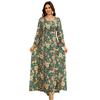 AB439 Middle Eastern Women's Diamond-Studded Fashion Print Jalabiya Robe